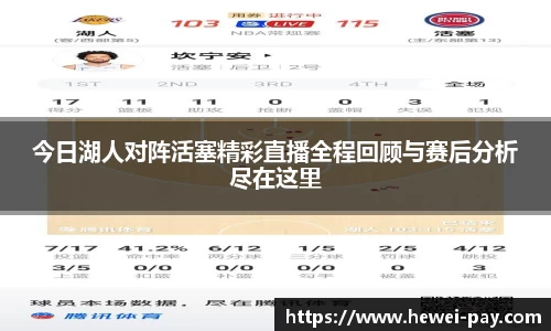 今日湖人对阵活塞精彩直播全程回顾与赛后分析尽在这里